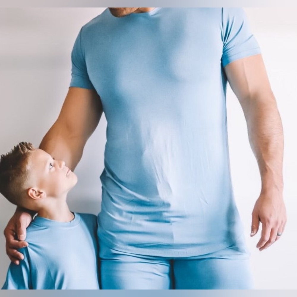 MONKEEROOS PAJAMAS MENS SHORT SLEEVE T-SHIRT HEAVEN BLUE - M